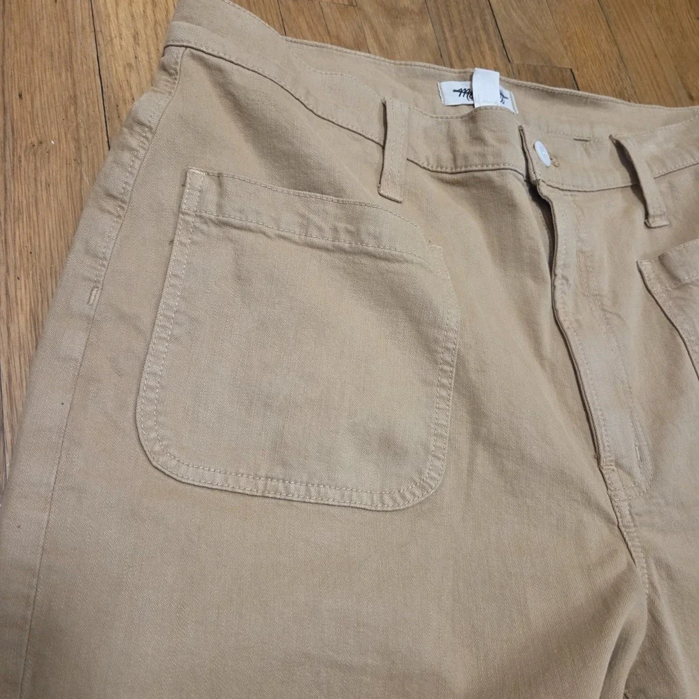 Madewell Womens Casual Everyday Patch‎ Pocket Utility Cargo Pants Deep Khaki 33